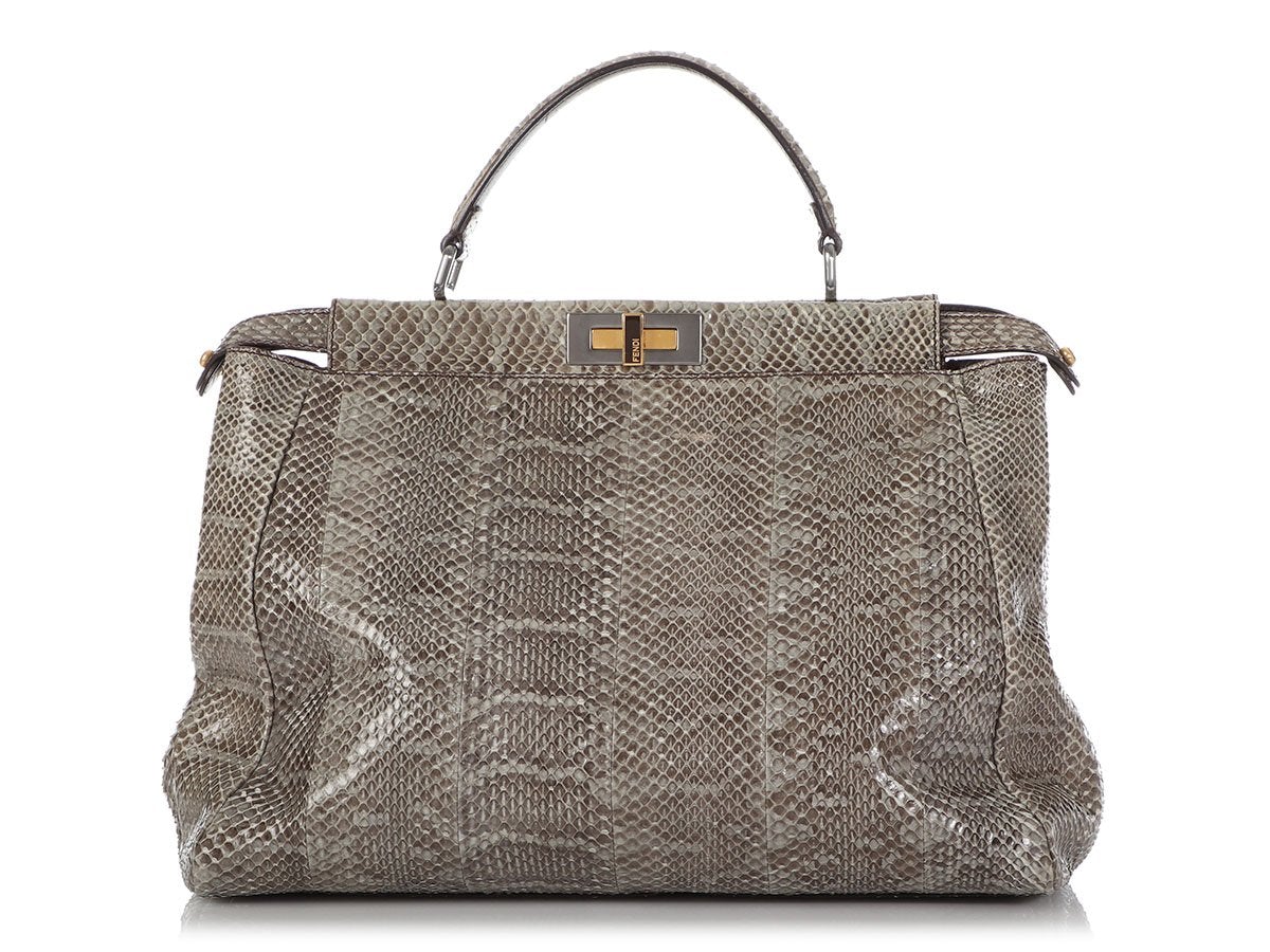 Luxury Fendi Large Python Peekaboo