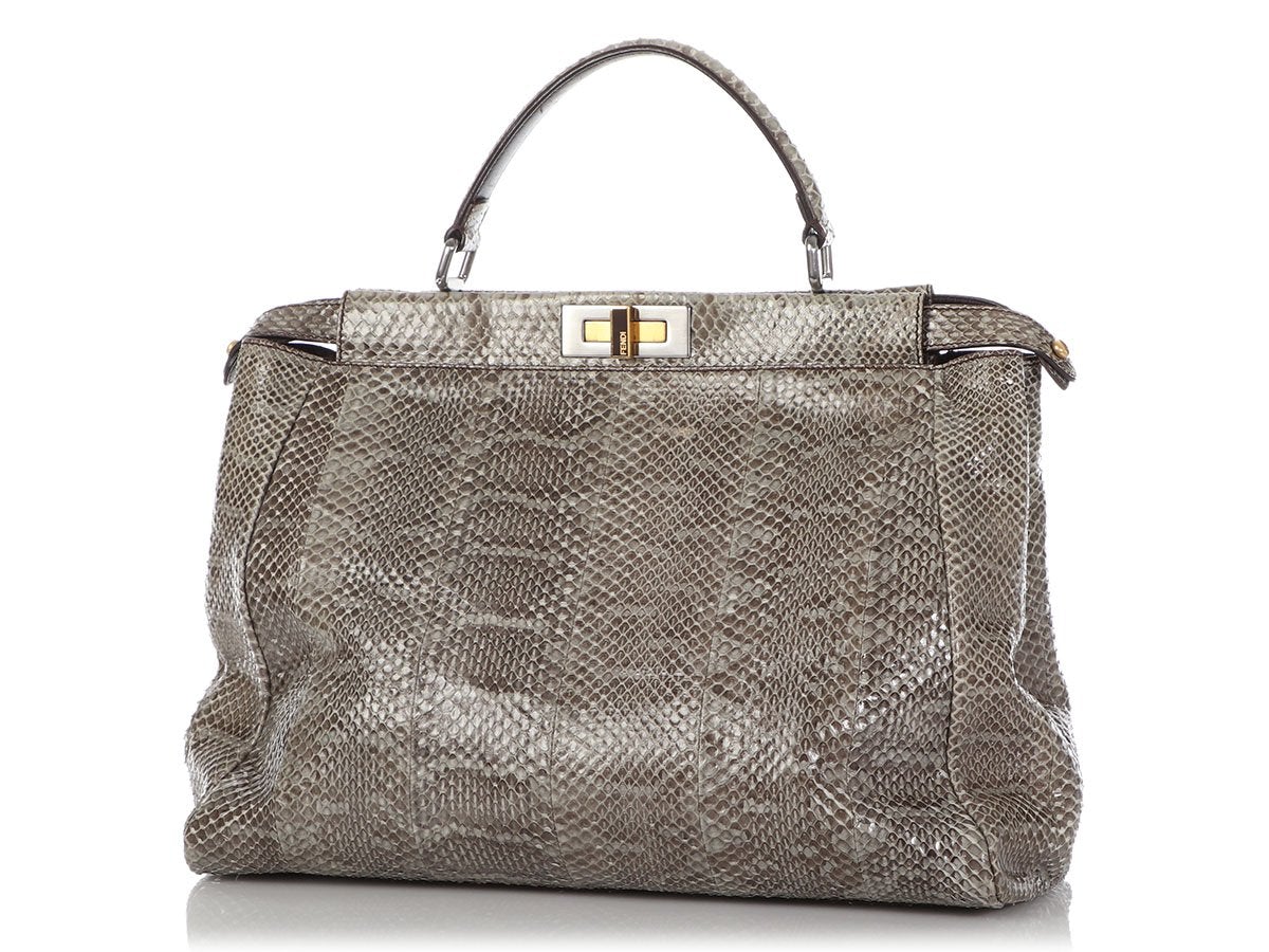 Luxury Fendi Large Python Peekaboo