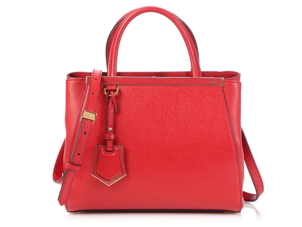 Luxury Fendi Tomato Petite 2Jours Tote