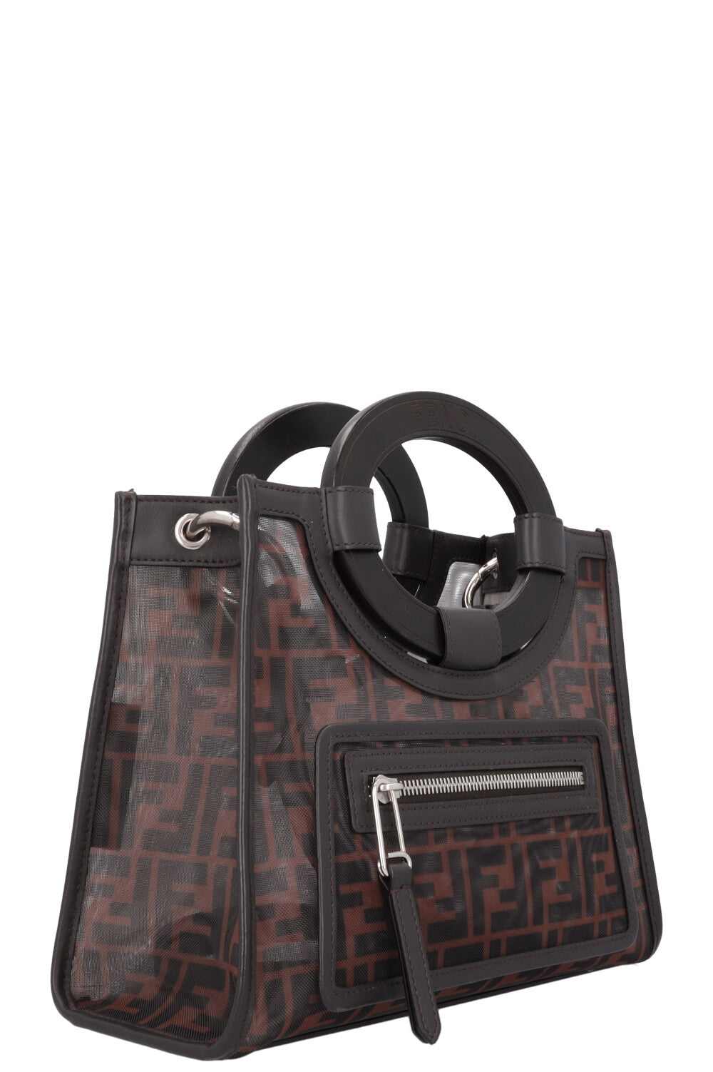Luxury Fendi Runaway Small Shopping Tote Bag Mesh