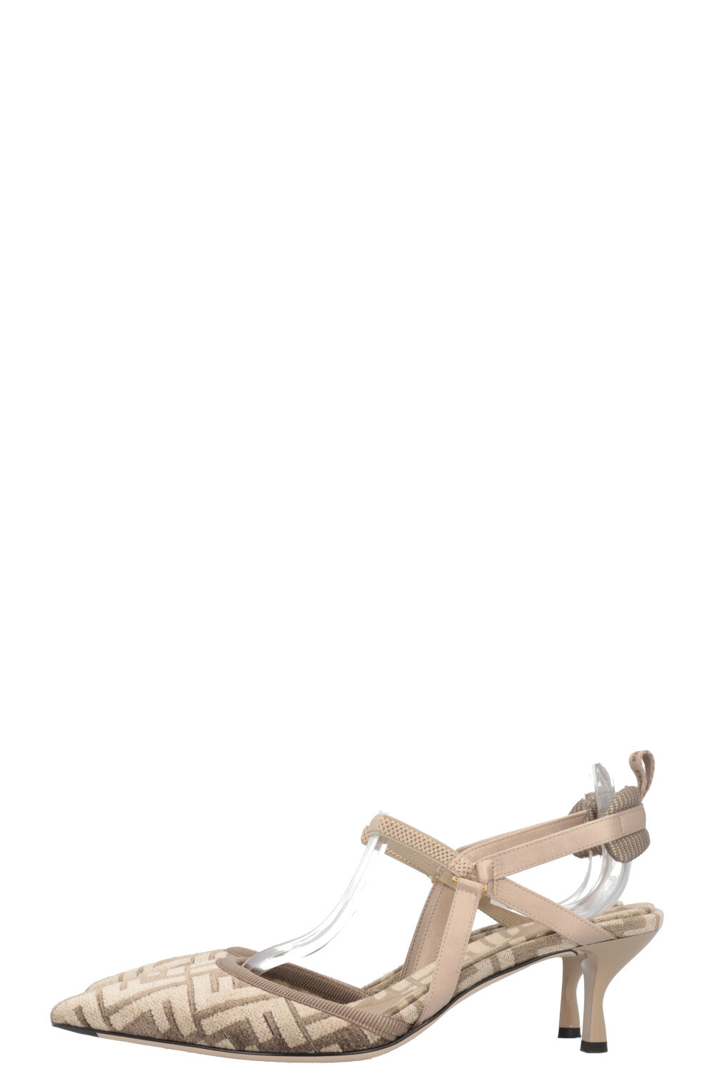 Luxury Fendi Zucca Slingback Heels