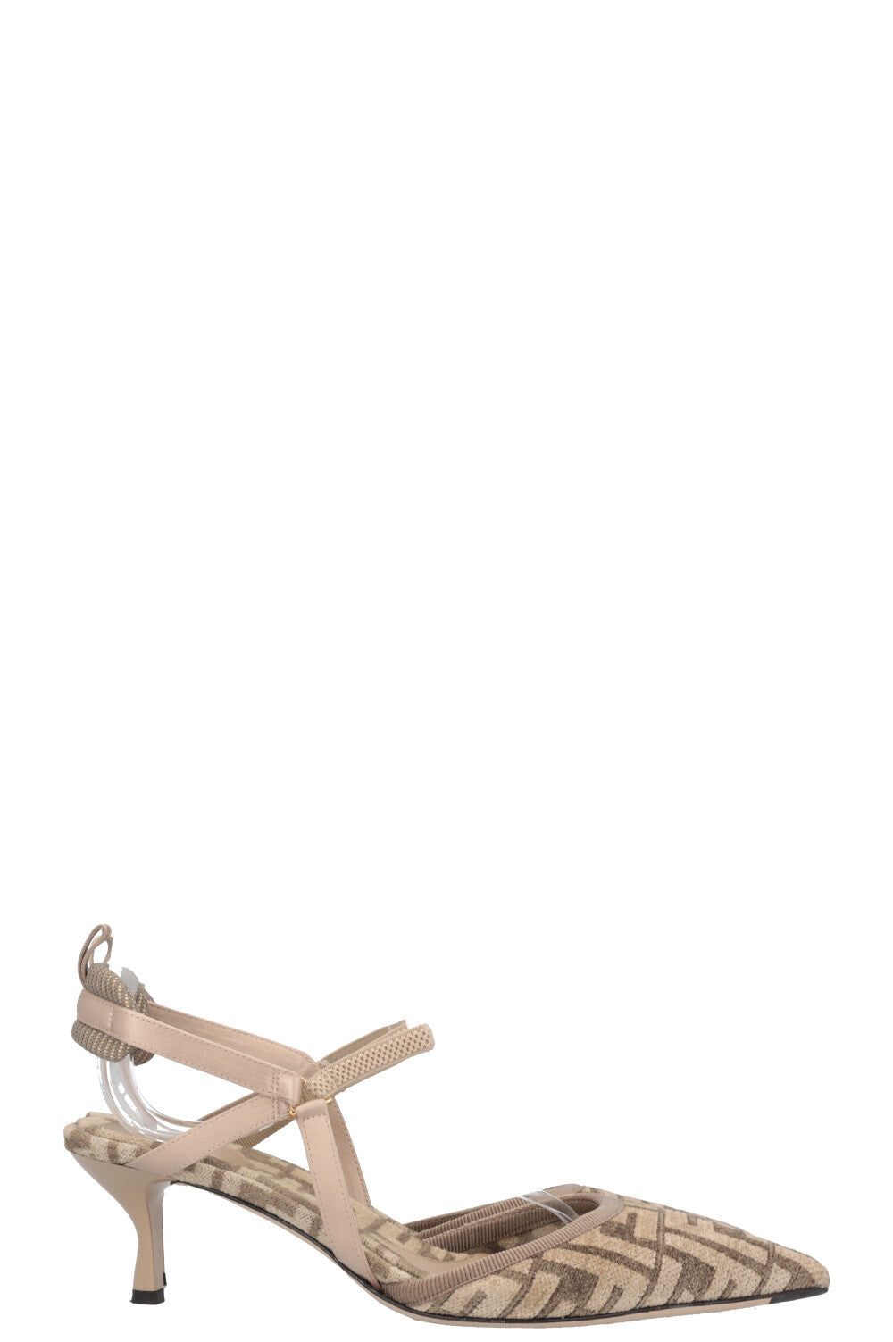 Luxury Fendi Zucca Slingback Heels