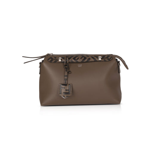 Fendi 2021 Medium By the Way Leather & Zucca Satchel
