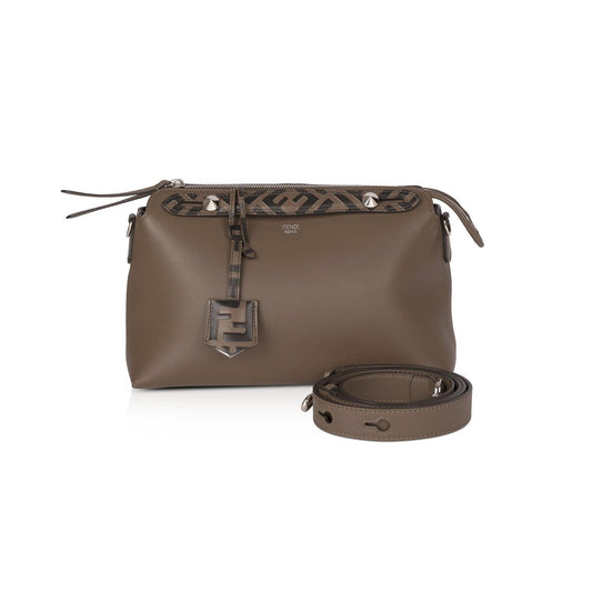 Fendi 2021 Medium By the Way Leather & Zucca Satchel