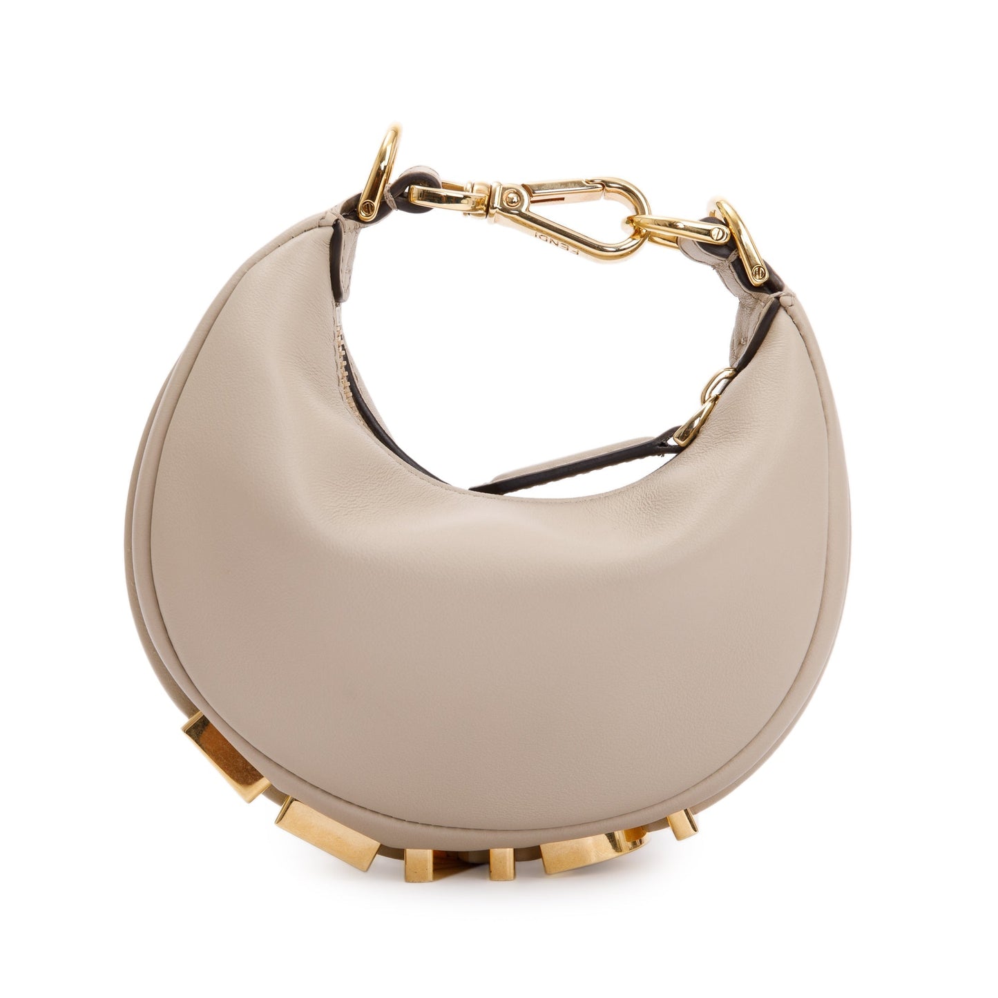 Fendi 2022 Beige Calfskin Leather Nano Fendigraphy Bag