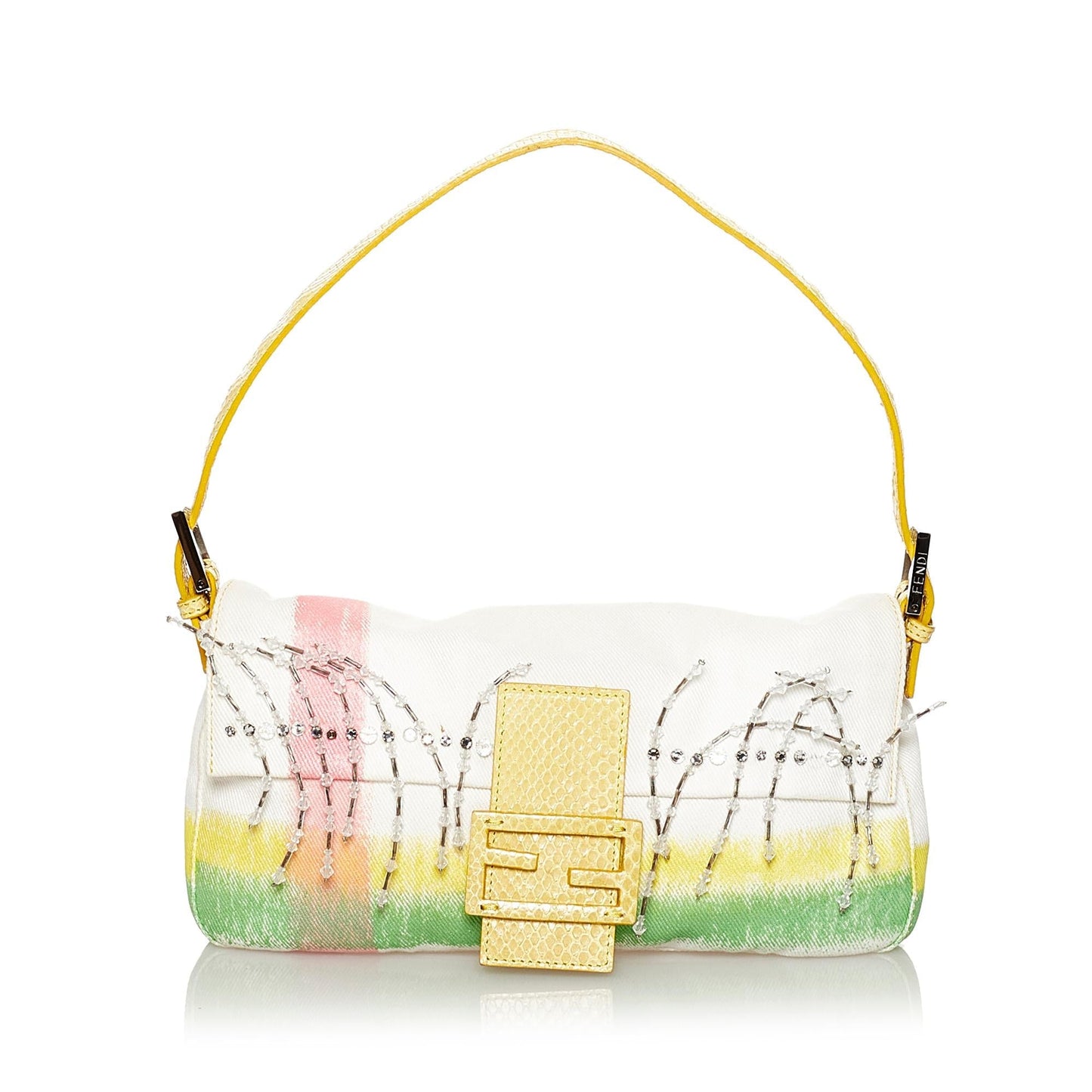 Luxury FendiBeaded Canvas Mamma Baguette (SHG-29763)