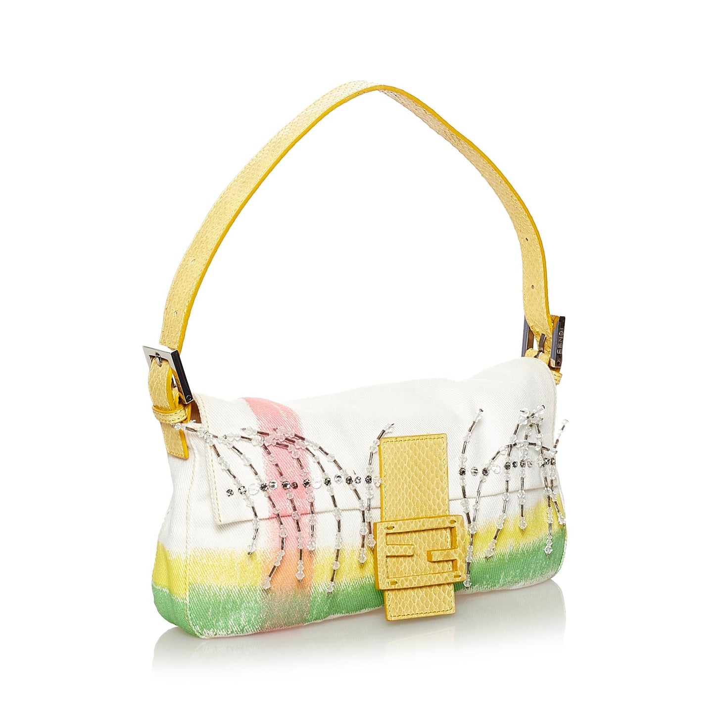 Luxury FendiBeaded Canvas Mamma Baguette (SHG-29763)