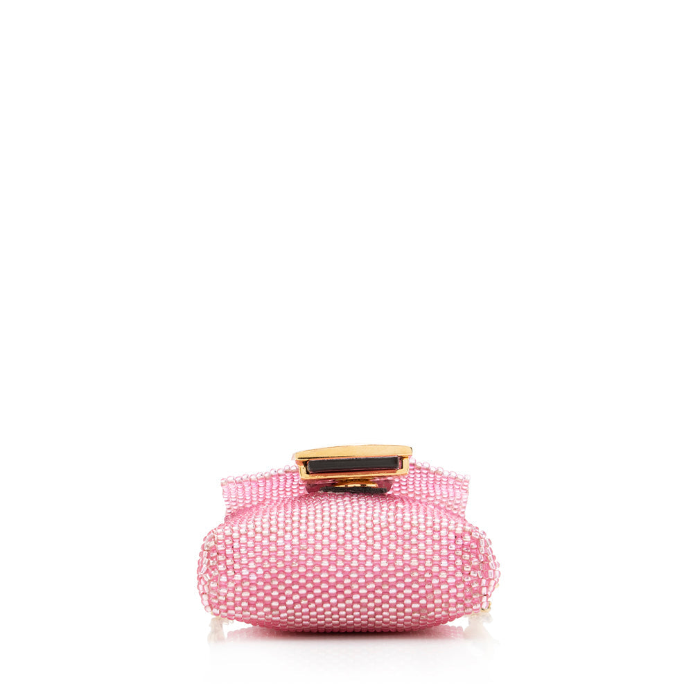 Luxury FendiBeaded Mini Pico Baguette Charm Bag (SHF-17173)