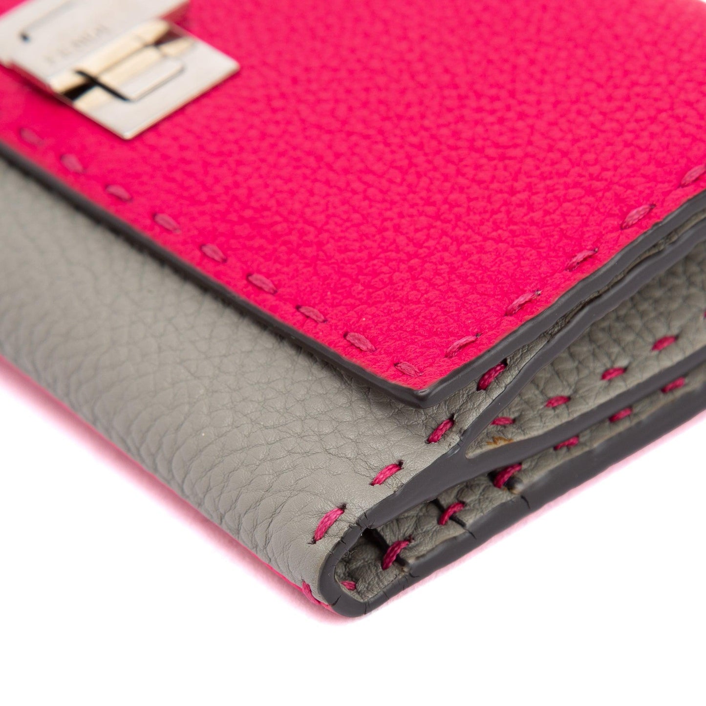 Fendi Bicolor Selleria Peekaboo Continental Wallet
