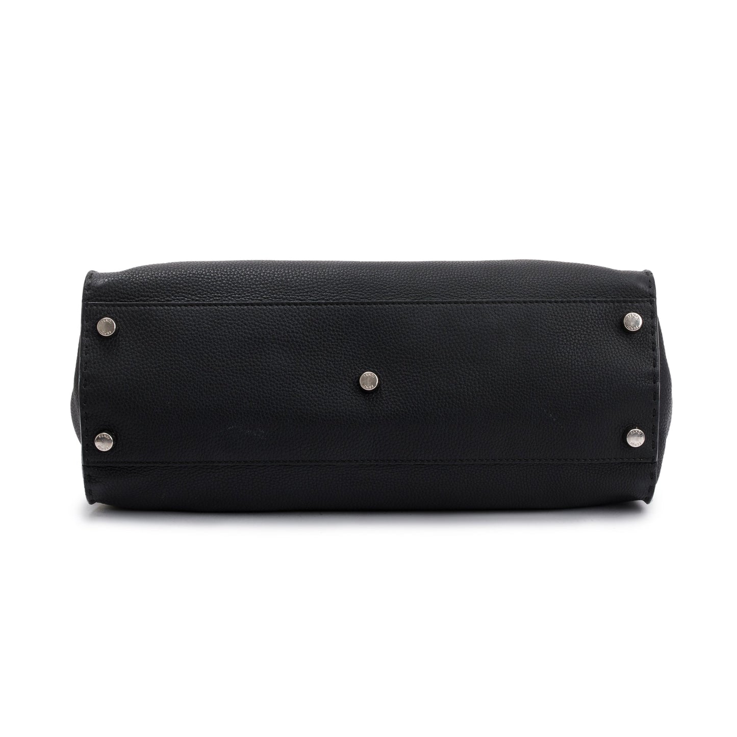 Fendi Black Calfskin Leather Faces XL Peekaboo Bag