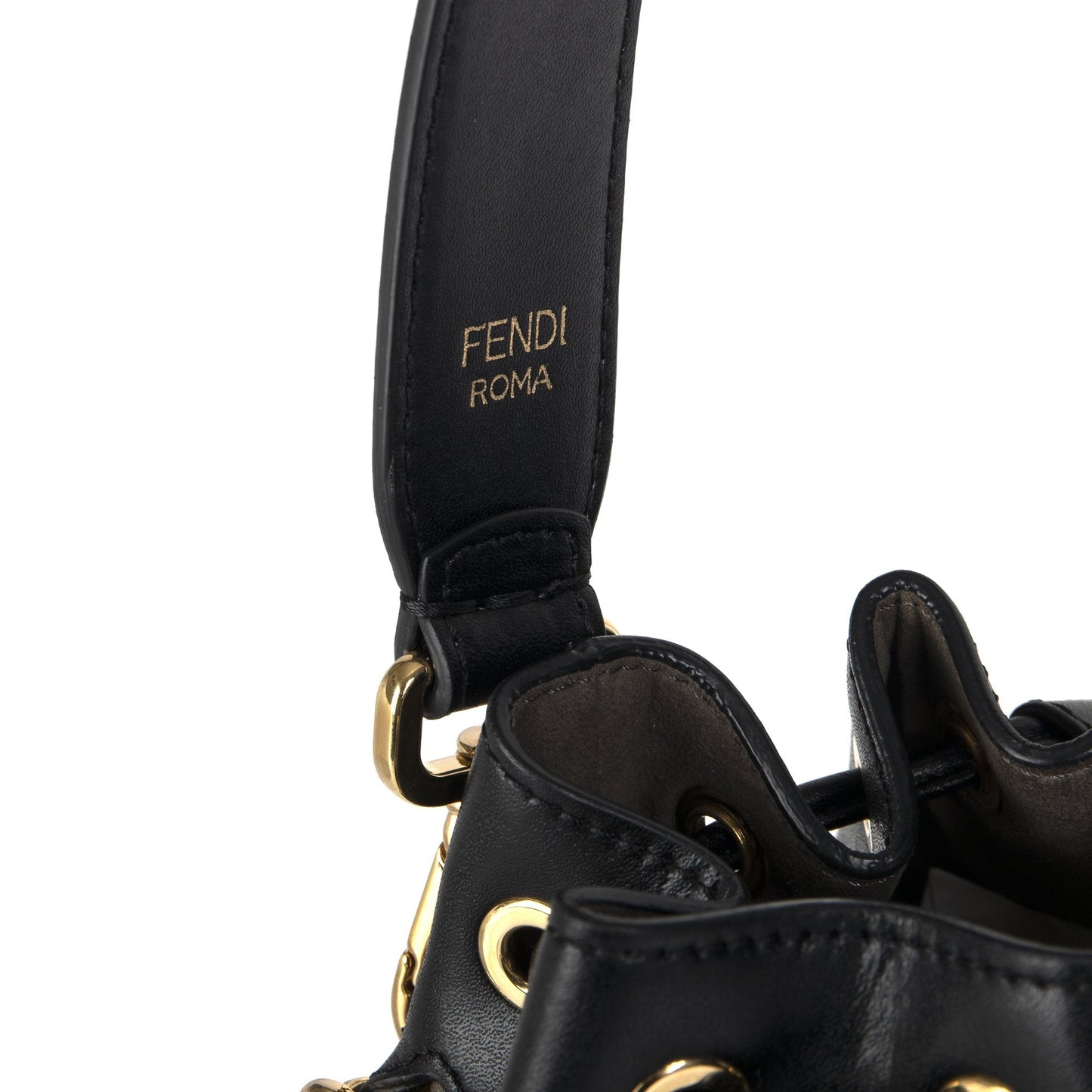Fendi Black Mon Tresor Mini Bucket Bag