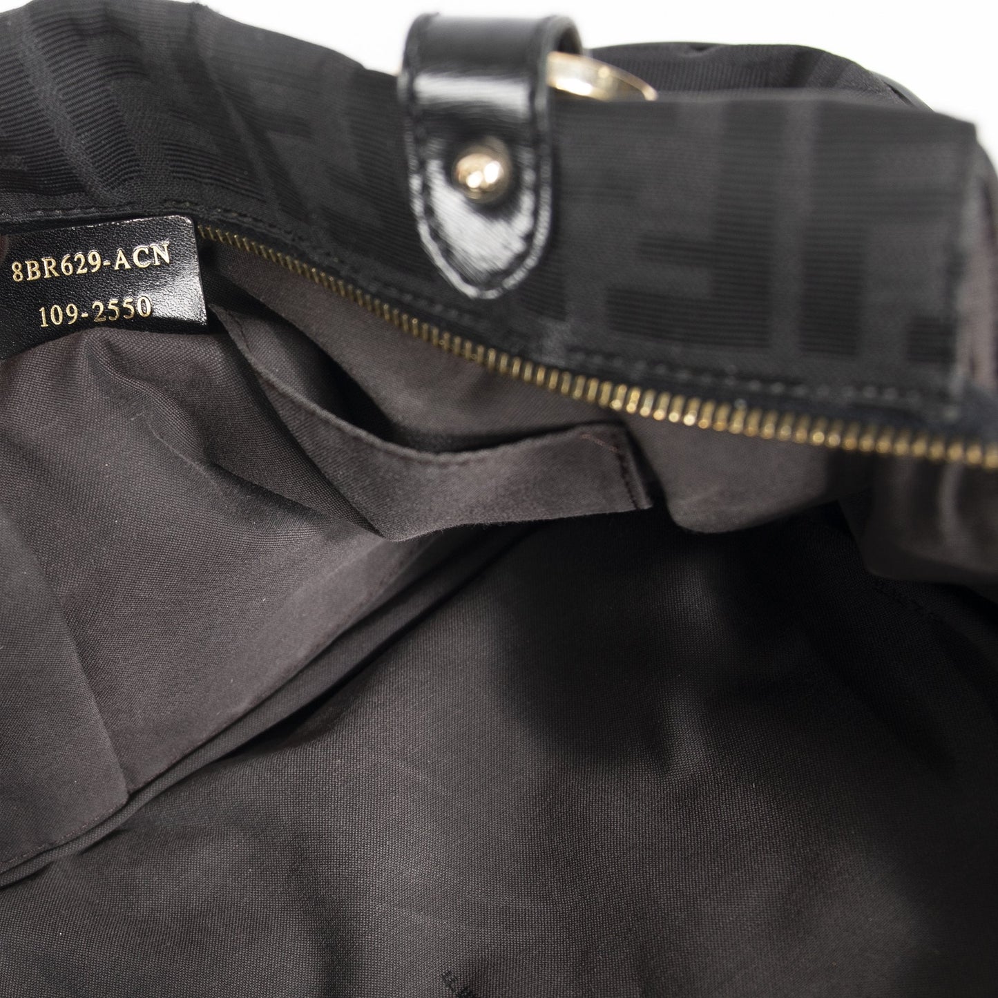 Fendi Black Zucca Large Chef  Shoulder Bag