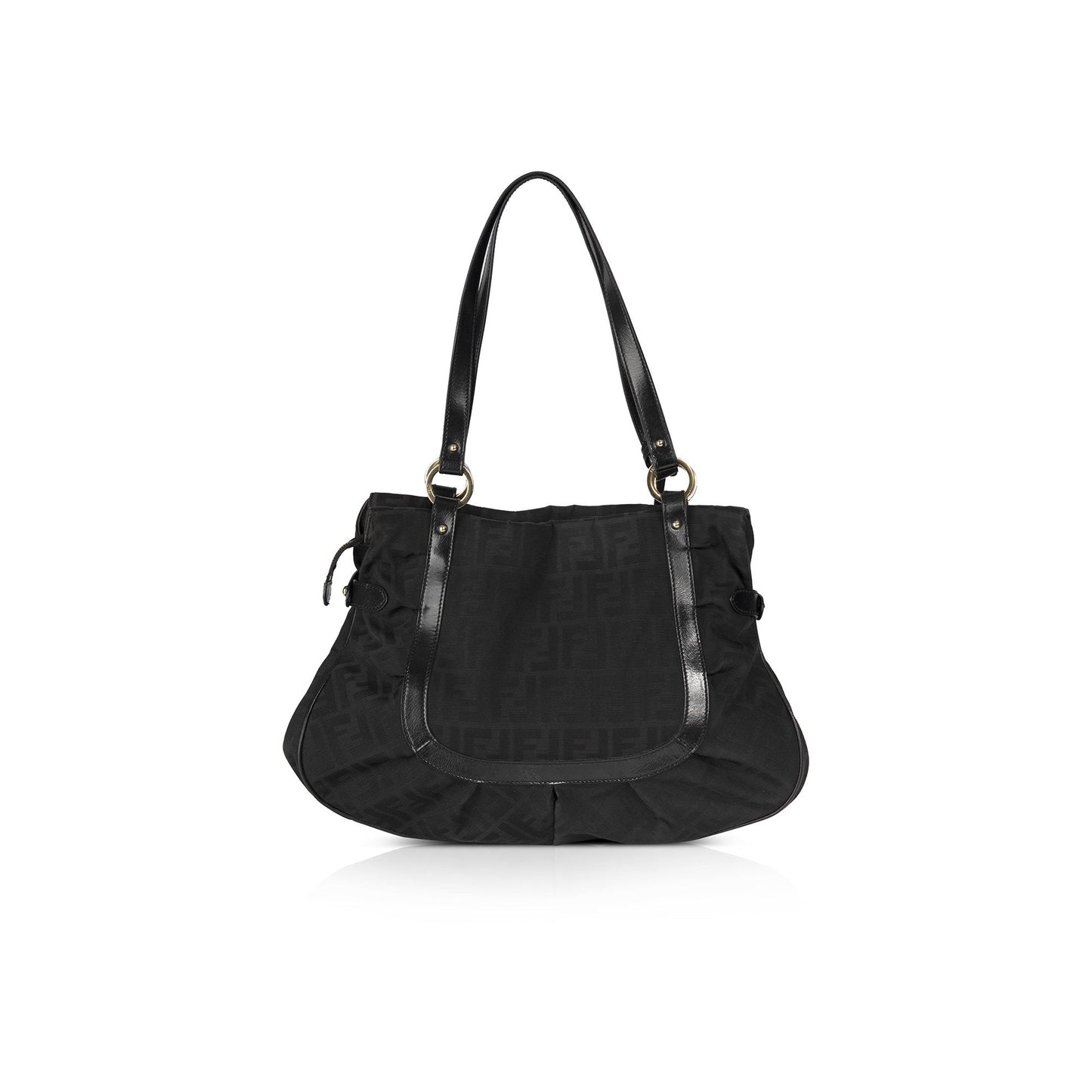 Fendi Black Zucca Large Chef  Shoulder Bag