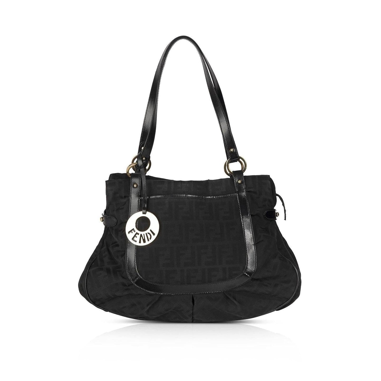 Fendi Black Zucca Large Chef  Shoulder Bag