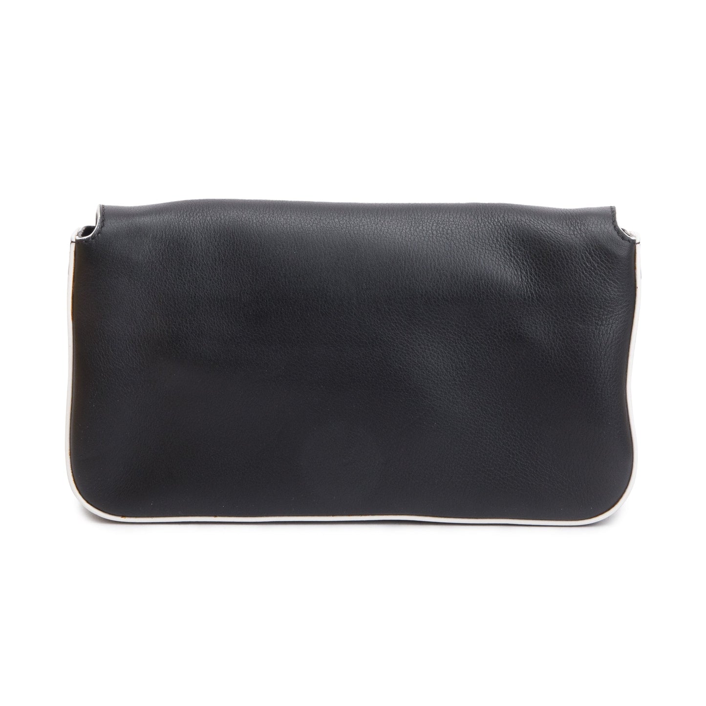 Fendi Black/Yellow Calf Leather Monster Eye Convertible Baguette Bag