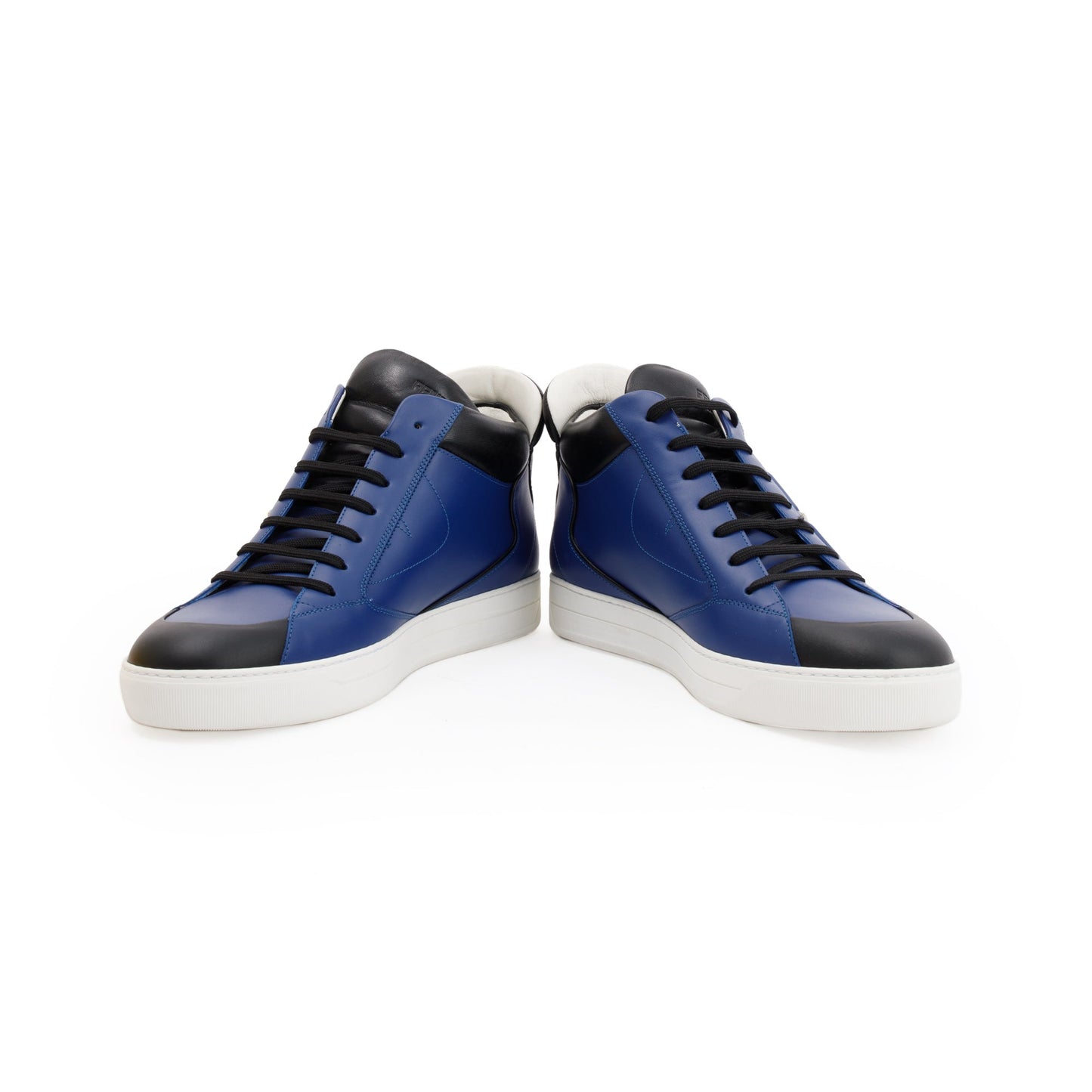 Fendi Blue Leather Sneakers, Size 10