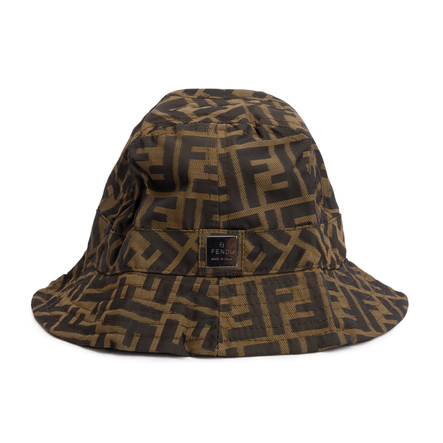 Fendi Brown Zucca FF Canvas Bucket Hat, Size S