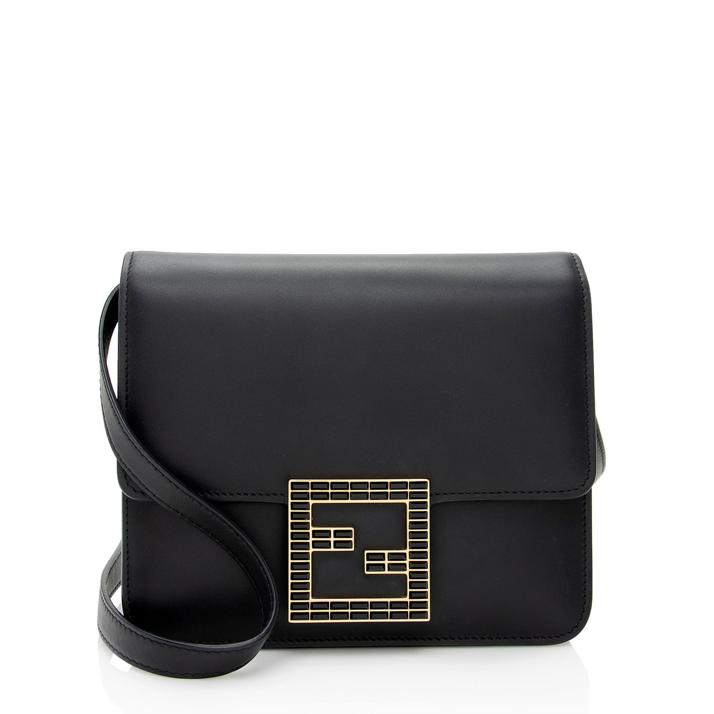 Luxury FendiCalfskin Crystal Fab Small Crossbody Bag (SHF-22238)