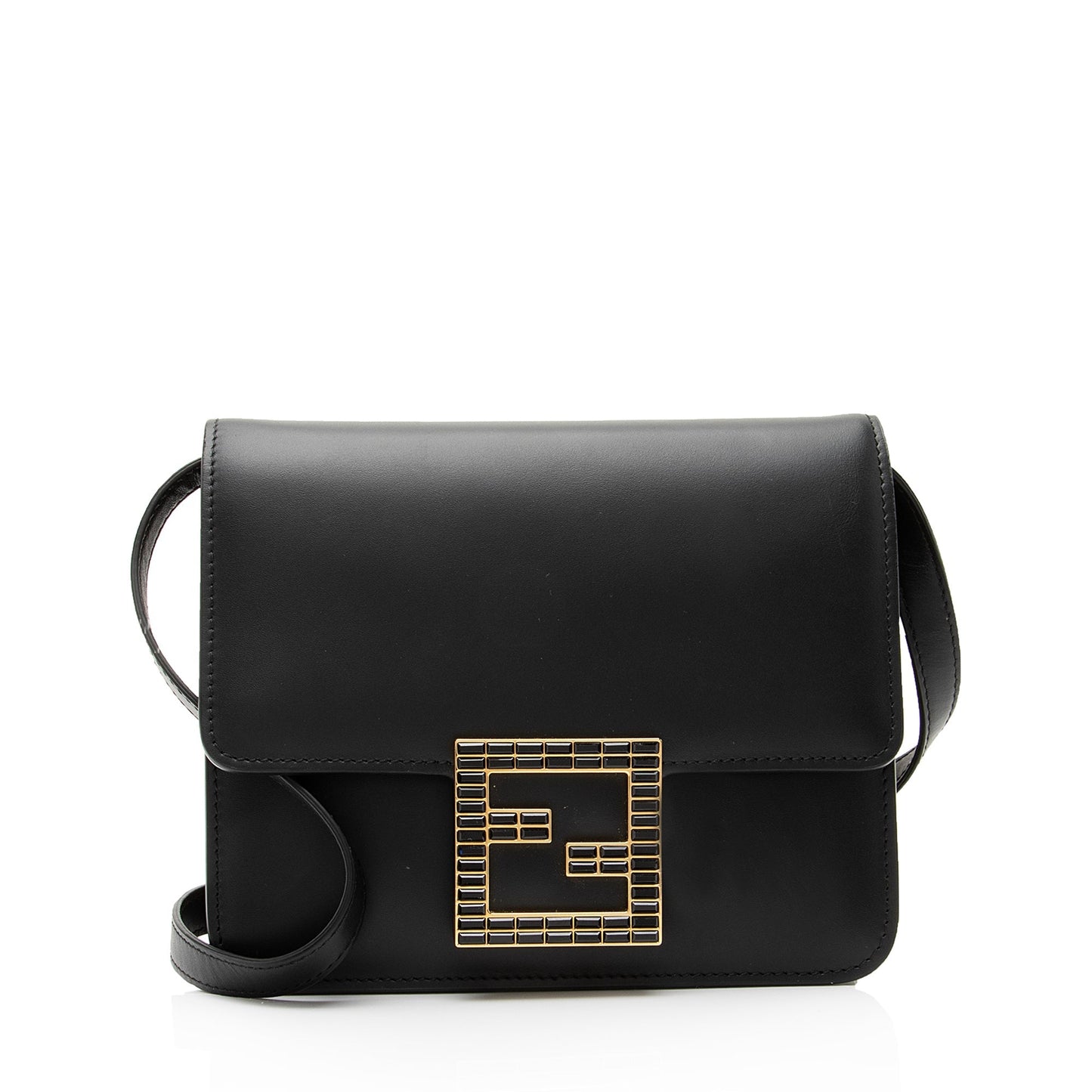 Luxury FendiCalfskin Crystal Fab Small Crossbody Bag (SHF-23094)