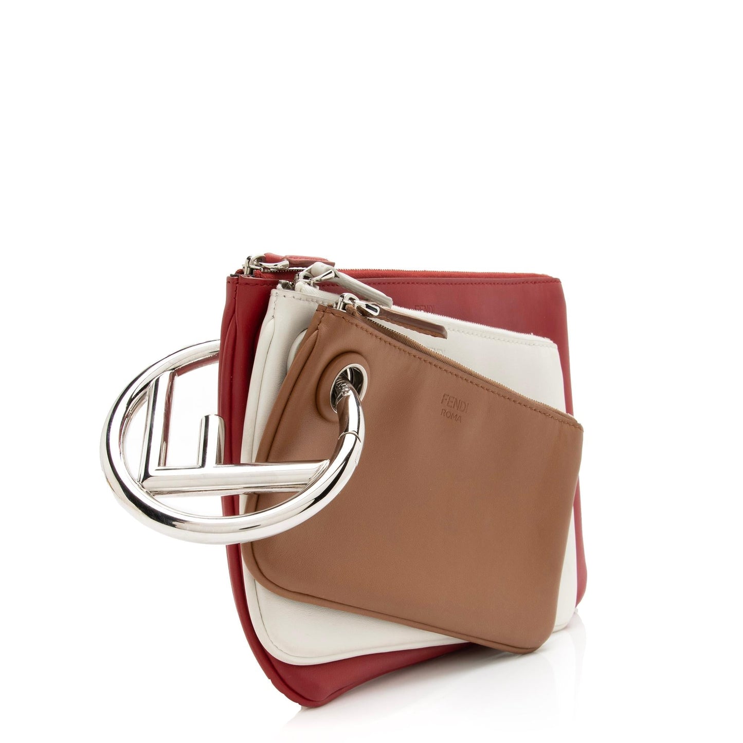Luxury FendiCalfskin F is Luxury FendiTriplette Pouch Set (SHF-23922)