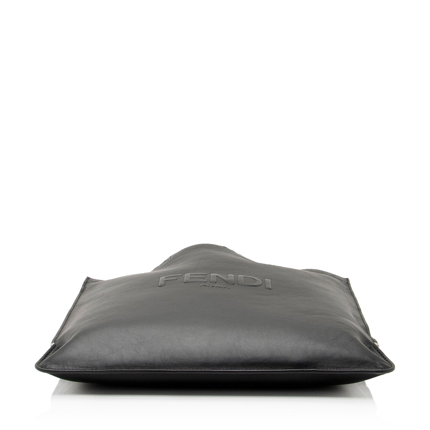 Luxury FendiCalfskin Logo Flat N/S Tote (SHF-Vlwv6d)