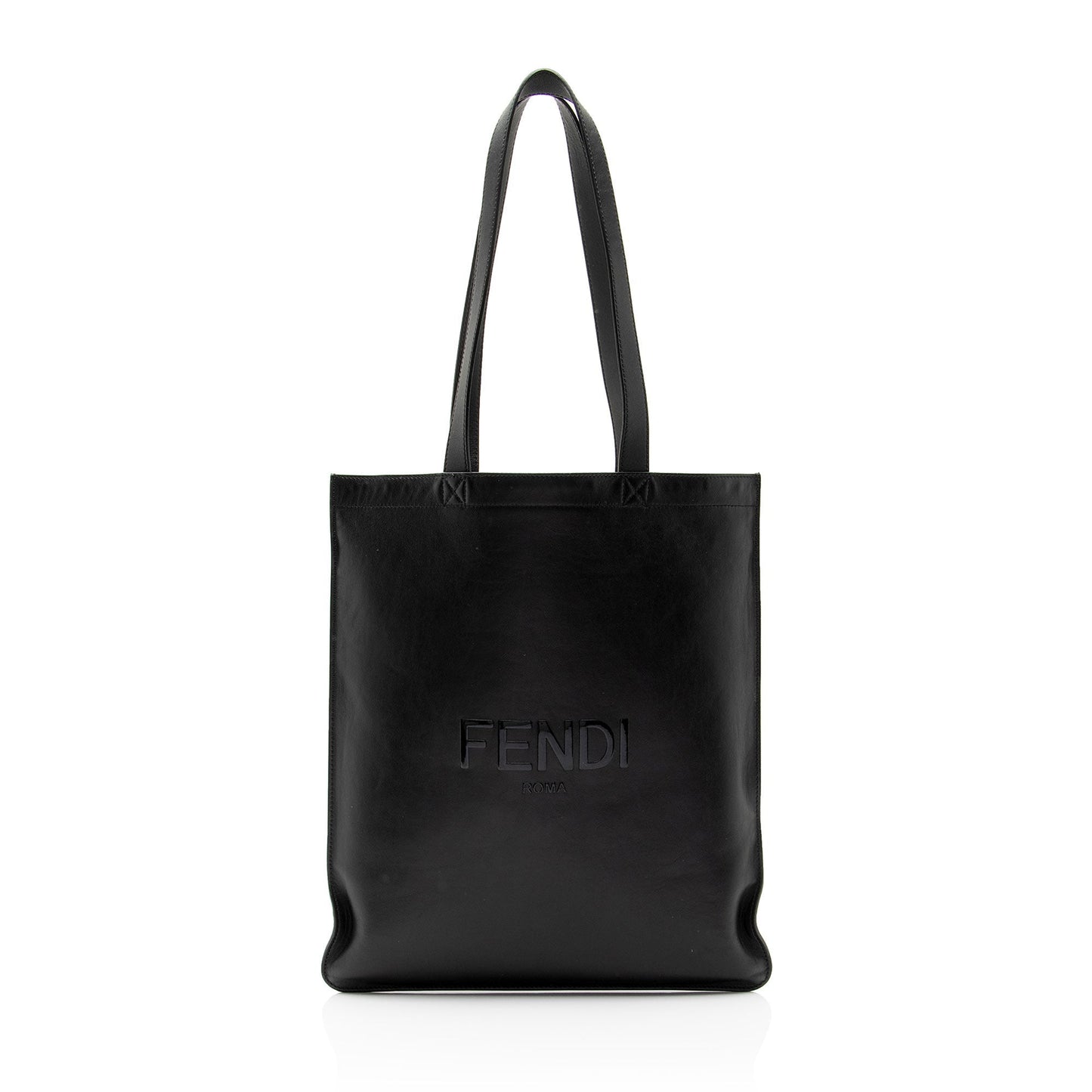 Luxury FendiCalfskin Logo Flat N/S Tote (SHF-Vlwv6d)