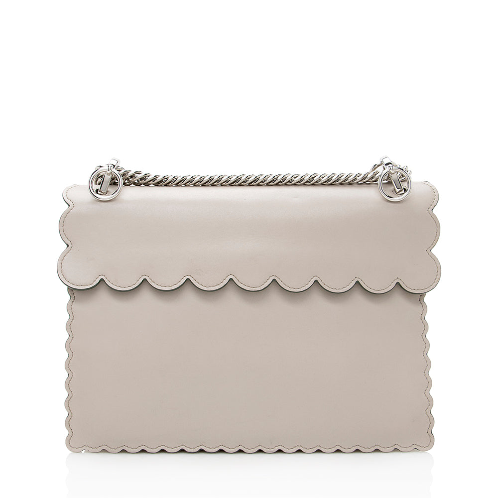 Luxury FendiCalfskin Studded Kan I Medium Shoulder Bag (SHF-19206)