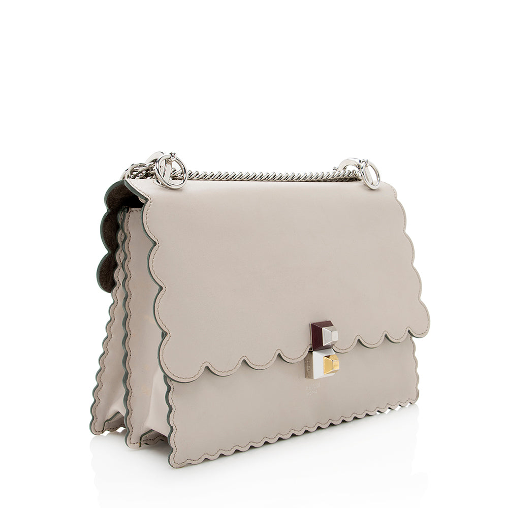 Luxury FendiCalfskin Studded Kan I Medium Shoulder Bag (SHF-19206)