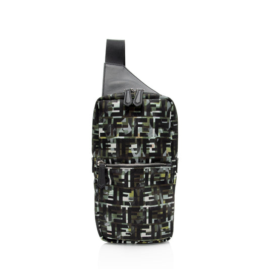 Luxury FendiCamouflage FF Nylon Sling Bag (SHF-0nq7rU)