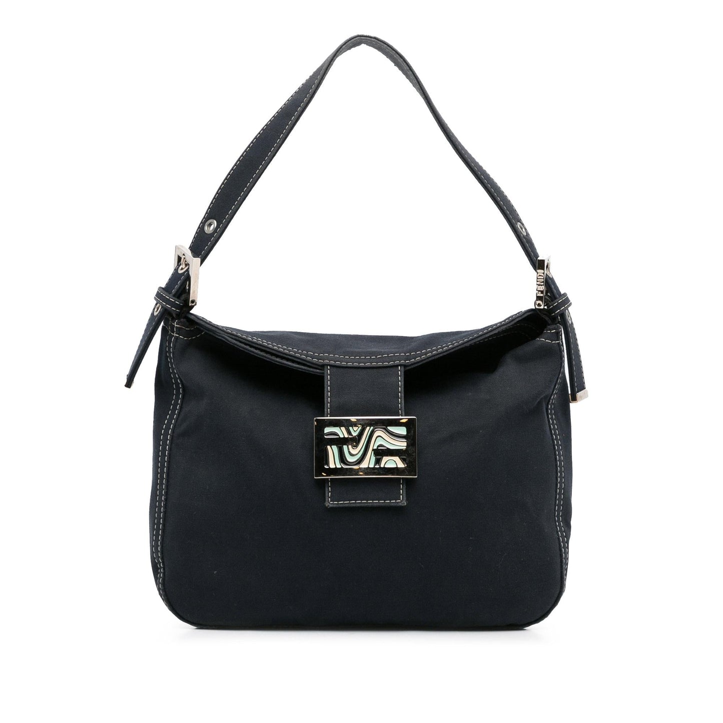 Luxury FendiCanvas FF Marble Double Flap Shoulder Bag (SHG-tZdrHw)