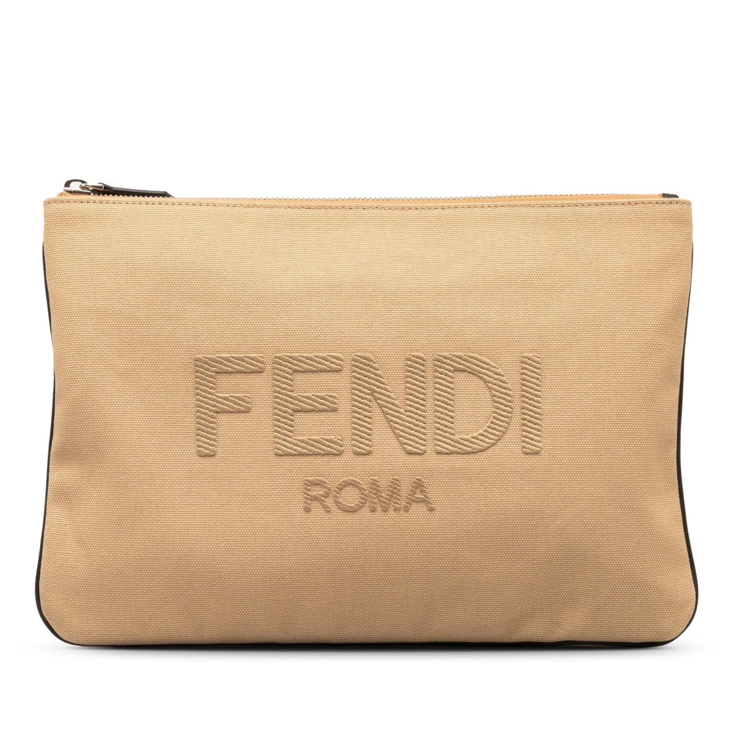 Luxury FendiCanvas Roma Clutch (SHG-oJP68f)