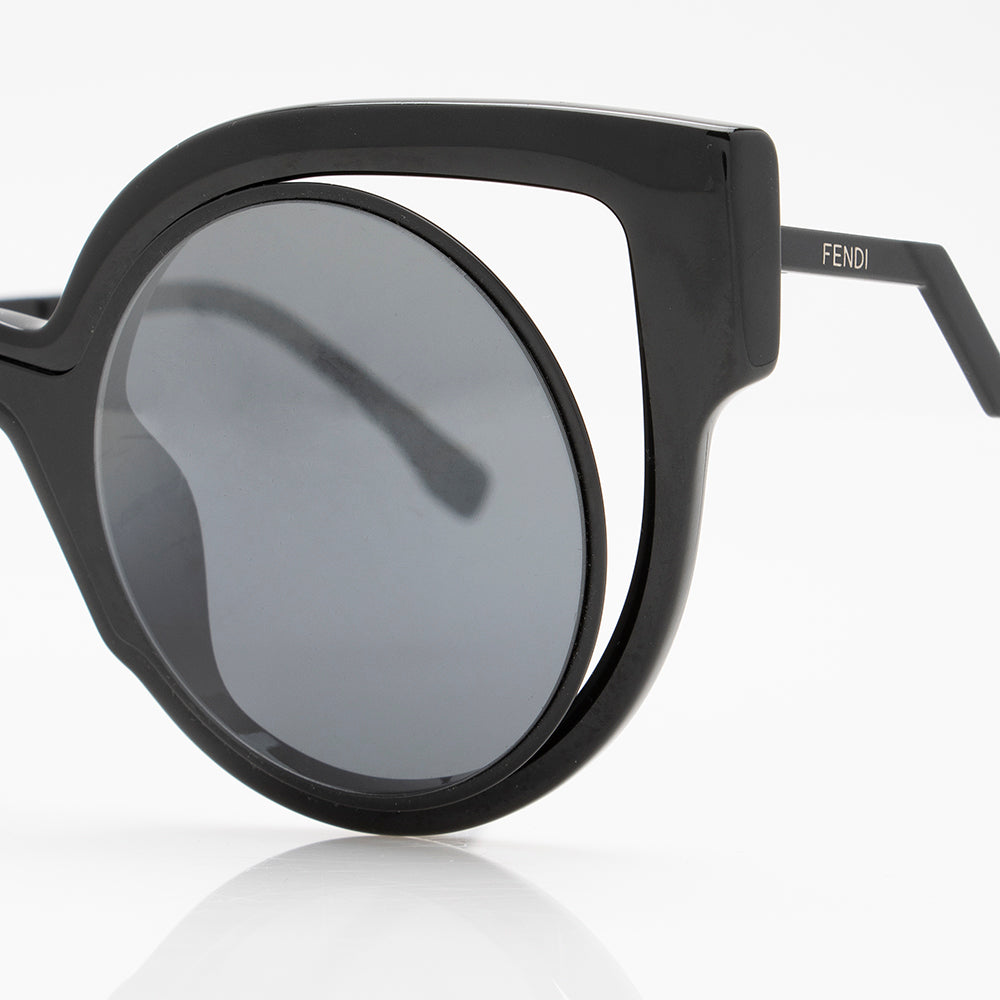 Luxury FendiCutout Cat Eye Sunglasses (SHF-17274)