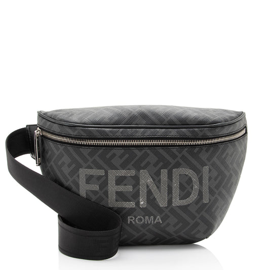 Luxury FendiCoated Canvas FF Belt Bag (SHF-JrxJdY)