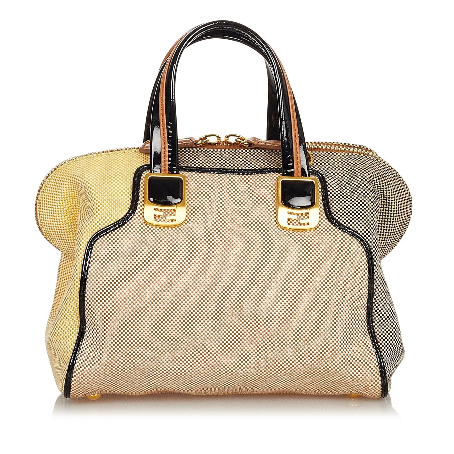 Luxury Fendi Colorblock Canvas Chameleon Handbag (SHG-24876)
