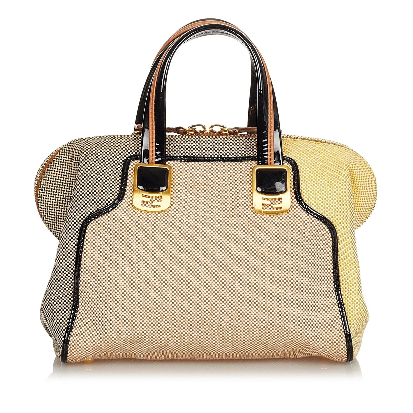 Luxury Fendi Colorblock Canvas Chameleon Handbag (SHG-24876)