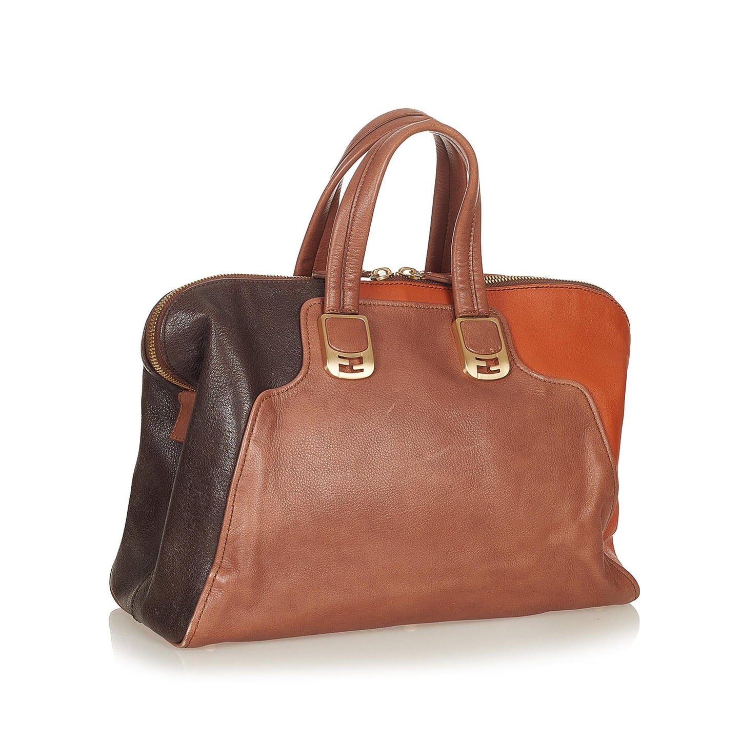 Luxury FendiColorblock Chameleon Leather Handbag (SHG-26956)