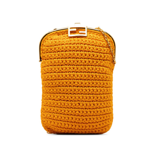 Luxury FendiCrochet Baguette Phone Bag (SHG-uAlpHd)