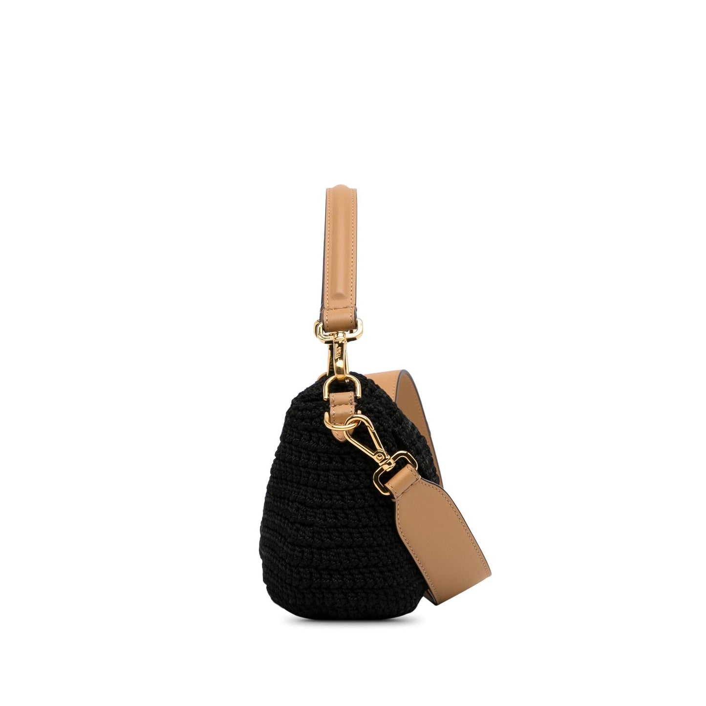 Luxury FendiCrochet Raffia Baguette Satchel (SHG-depVYd)
