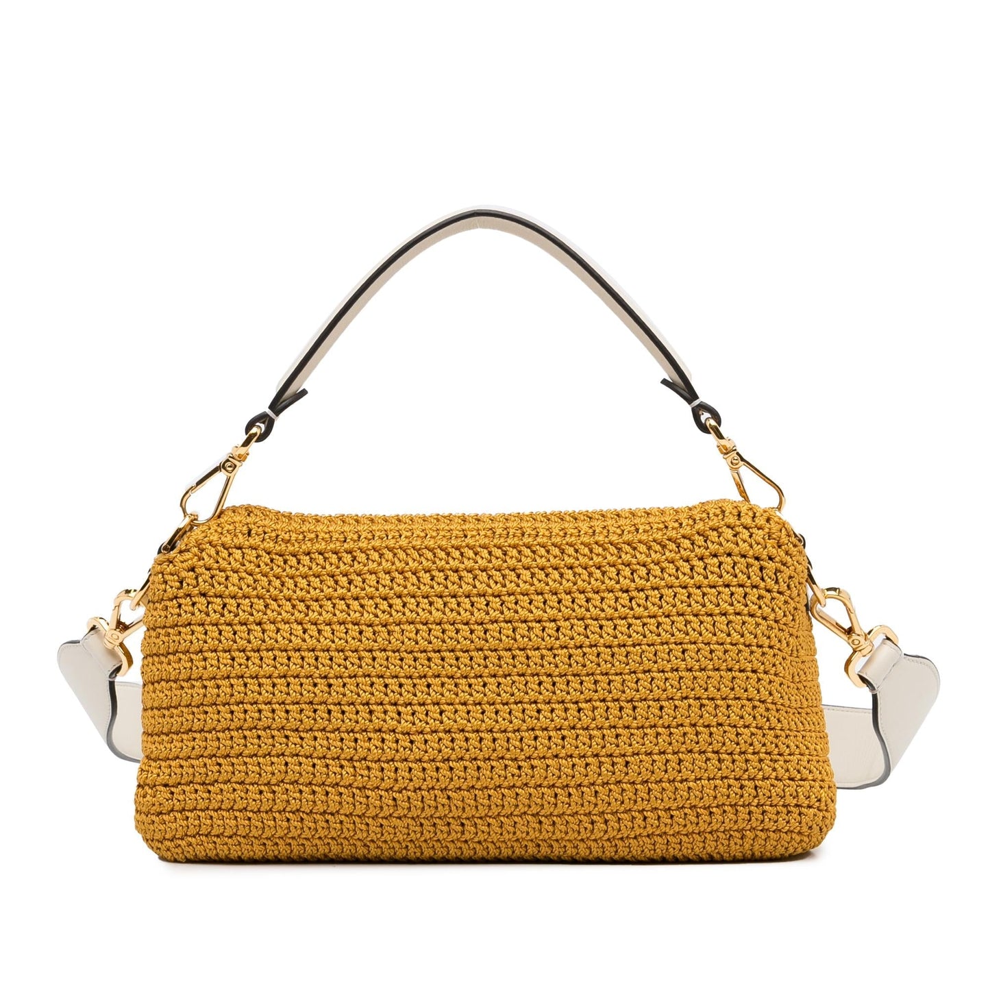 Luxury FendiCrochet Raffia Baguette Satchel (SHG-qh4feG)