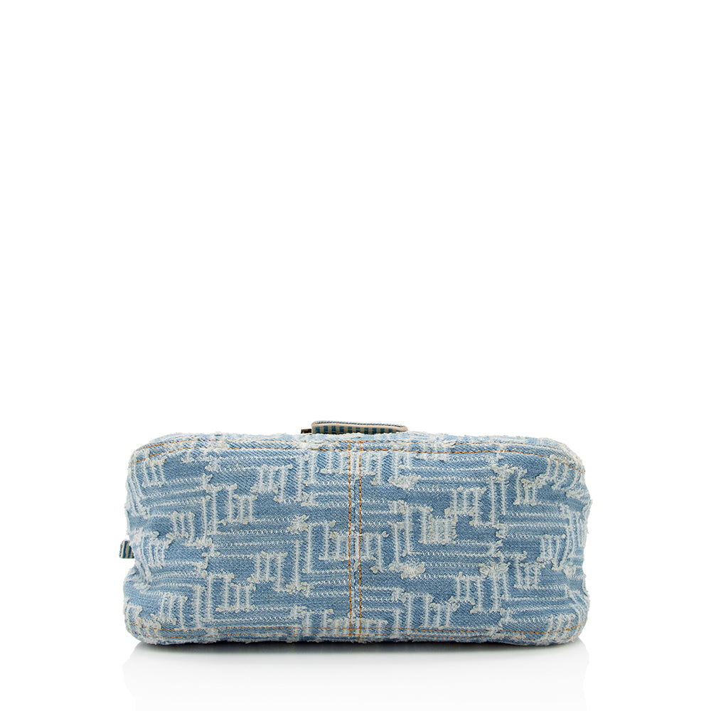 Luxury FendiDenim Mini Baguette Shoulder Bag (SHF-19915)