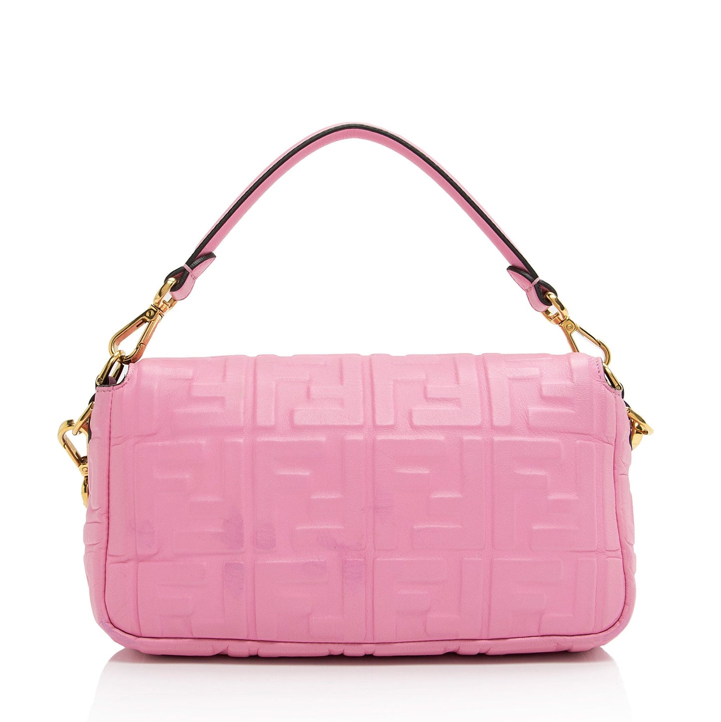 Luxury FendiEmbossed Leather FF 1974 Baguette Shoulder Bag (SHF-nc63Ja)