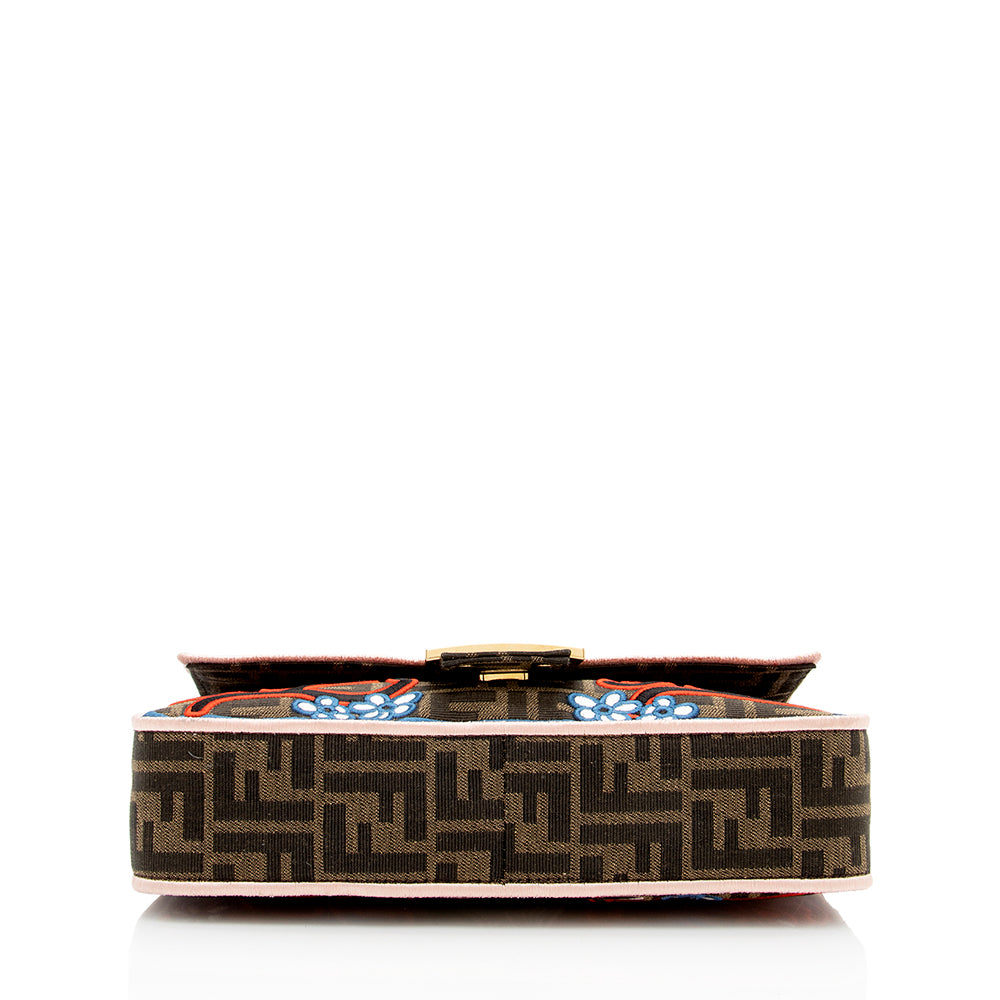 Luxury Fendi Embroidered Karligraphy Baguette Shoulder Bag (SHF-16593)