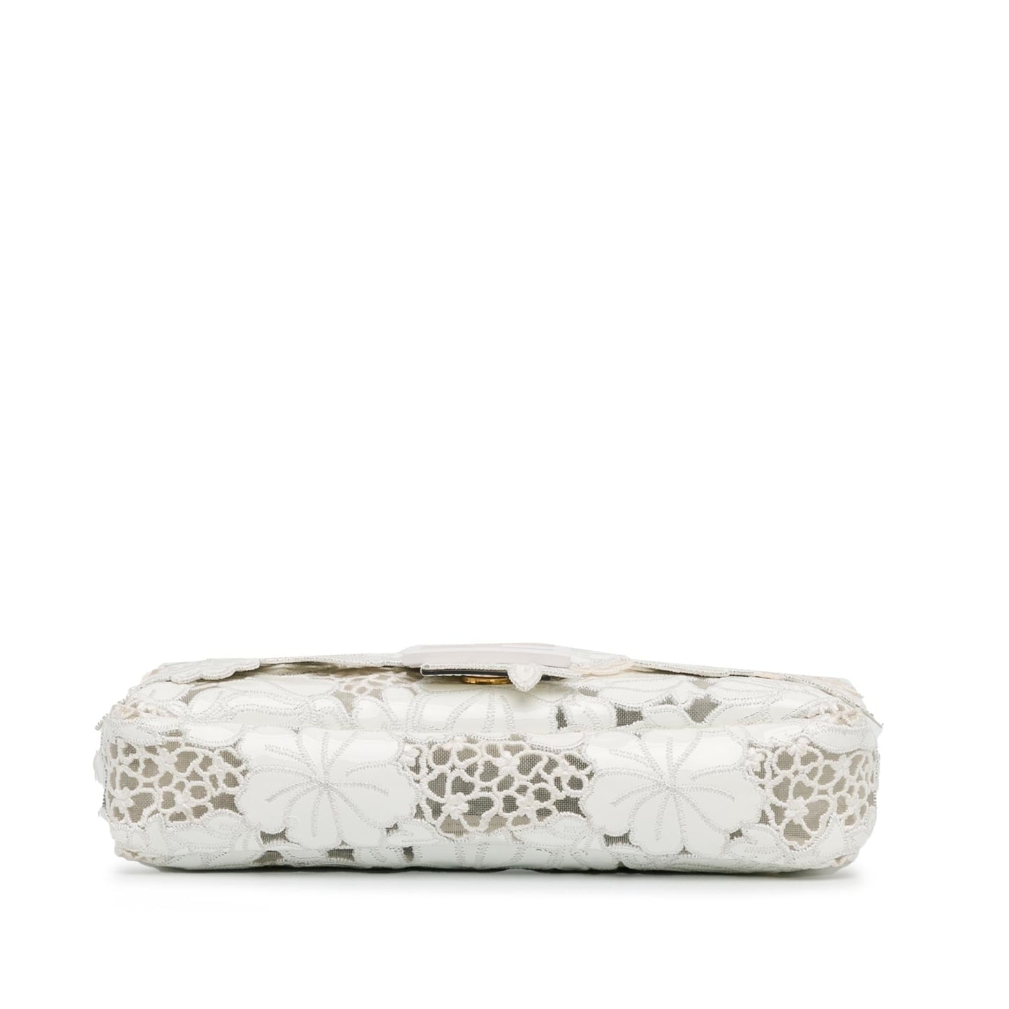 Luxury FendiEmbroidered Lace Baguette Satchel (SHG-iD9Gxu)