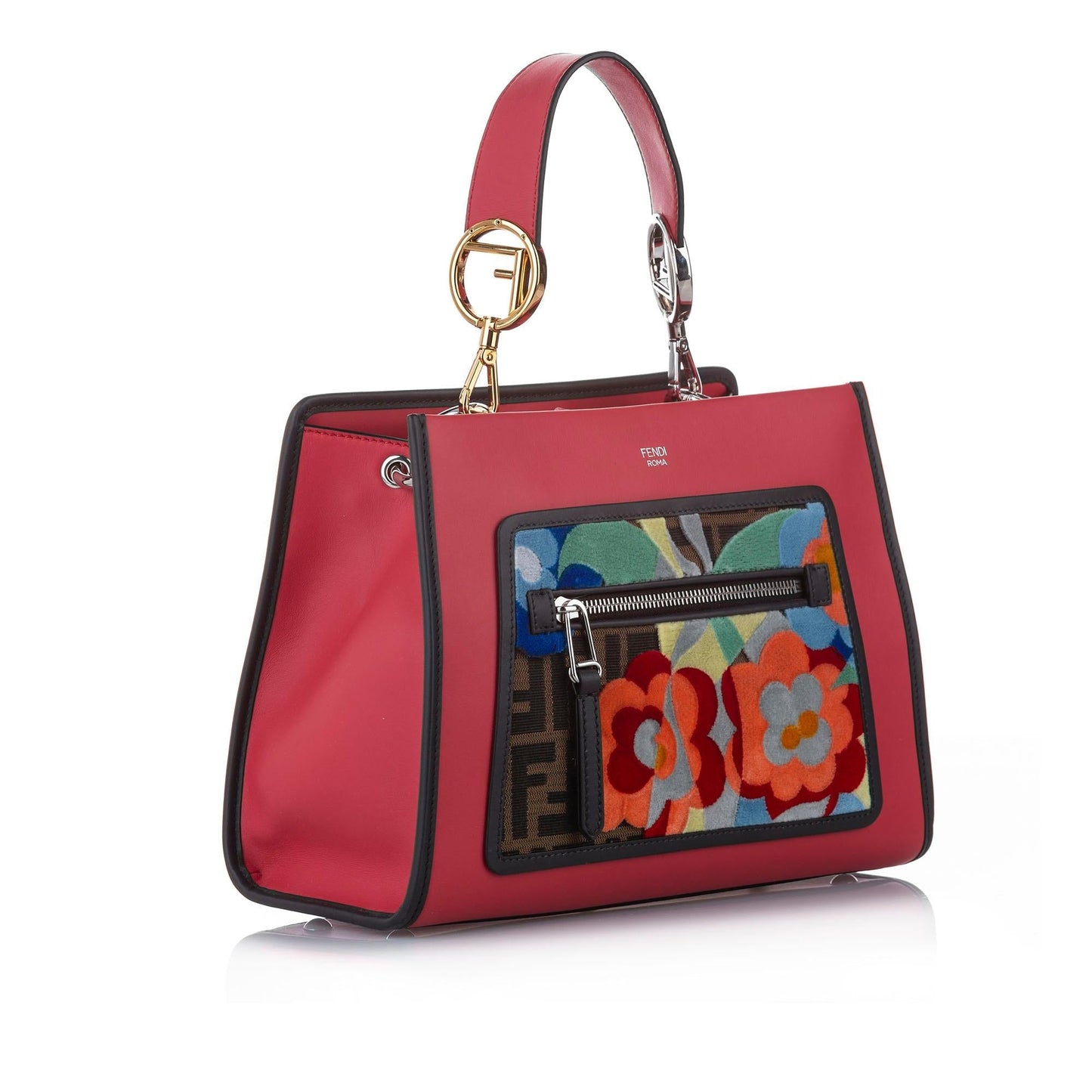 Luxury FendiEmbroidered Runaway Leather Satchel (SHG-22712)
