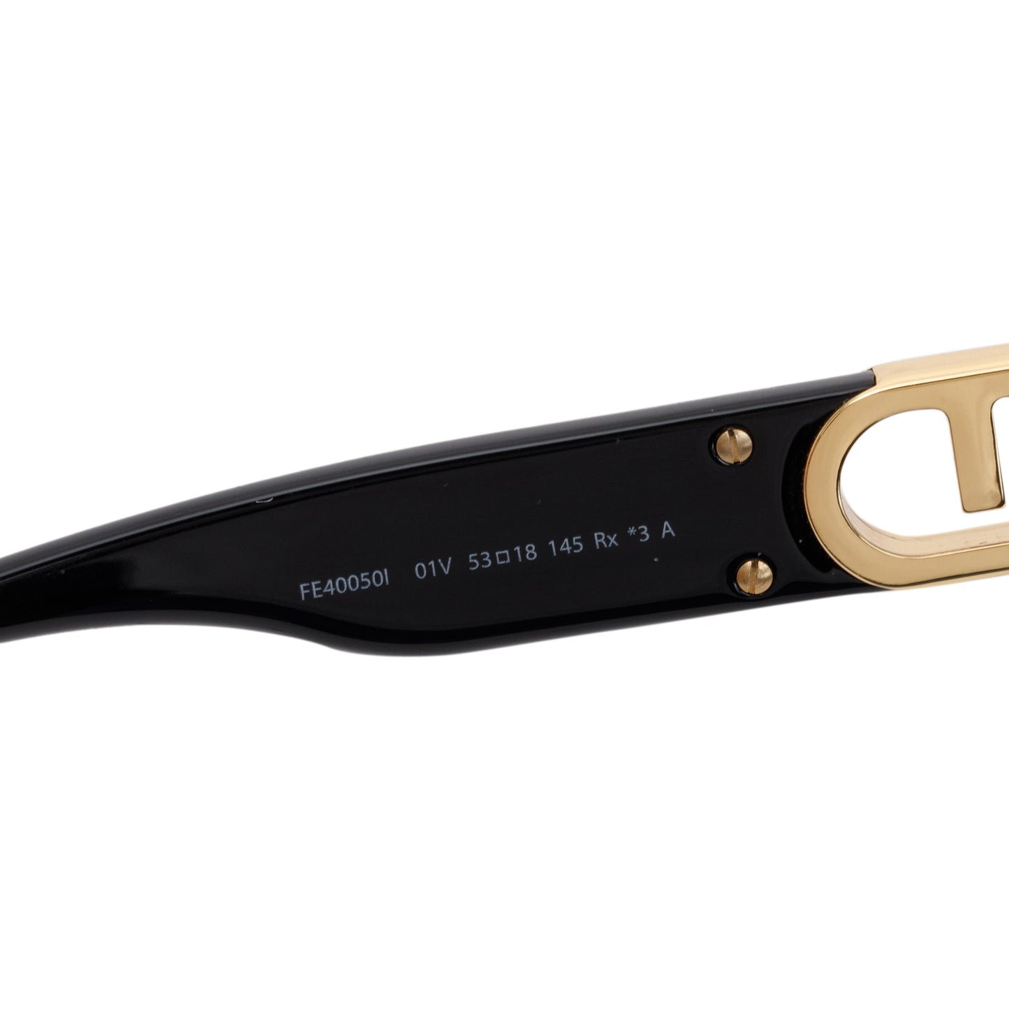 Fendi FE0050I Black Acetate O'Lock Cat-Eye Sunglasses