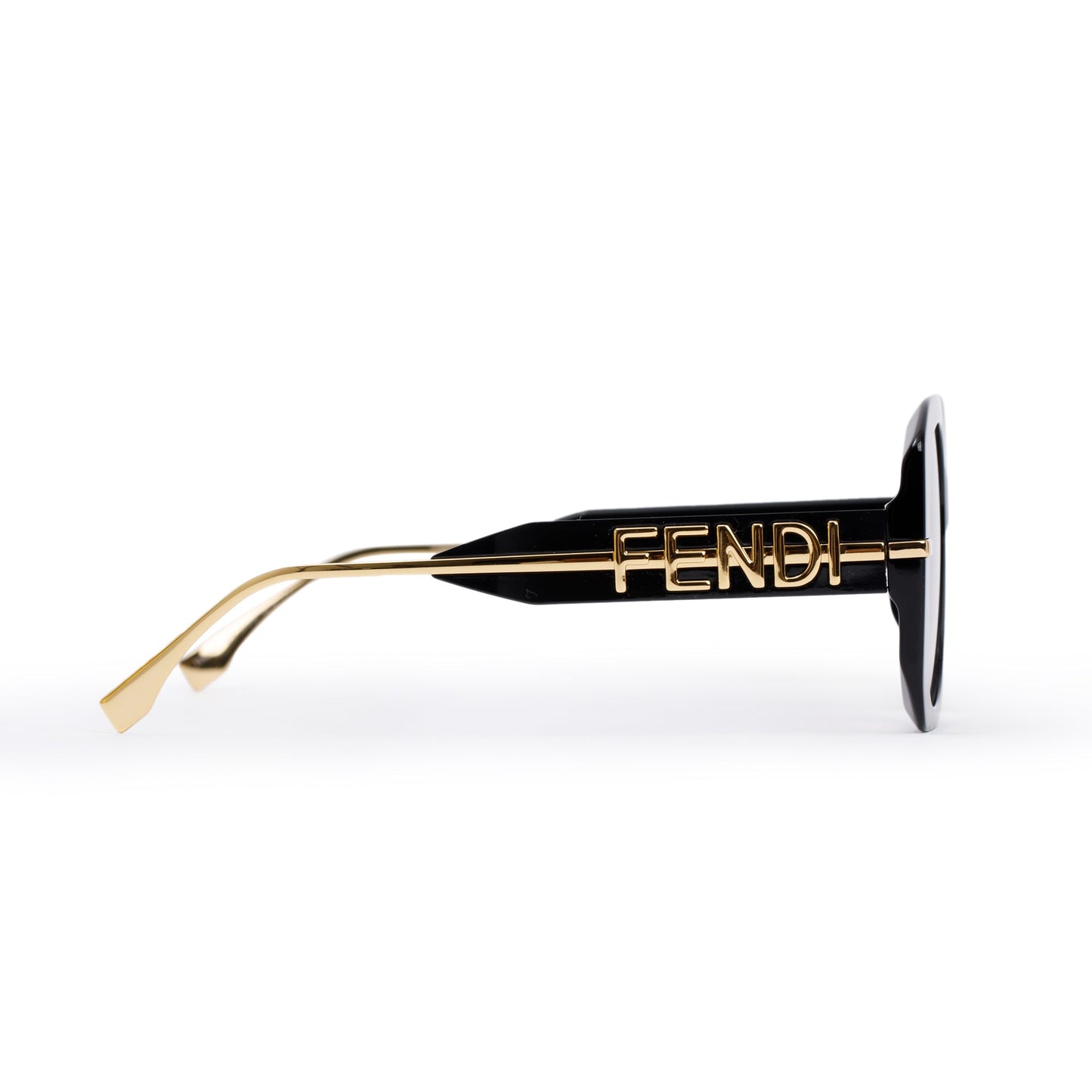 Fendi FE400651 Black Acetate Fendigraphy Logo Sunglasses