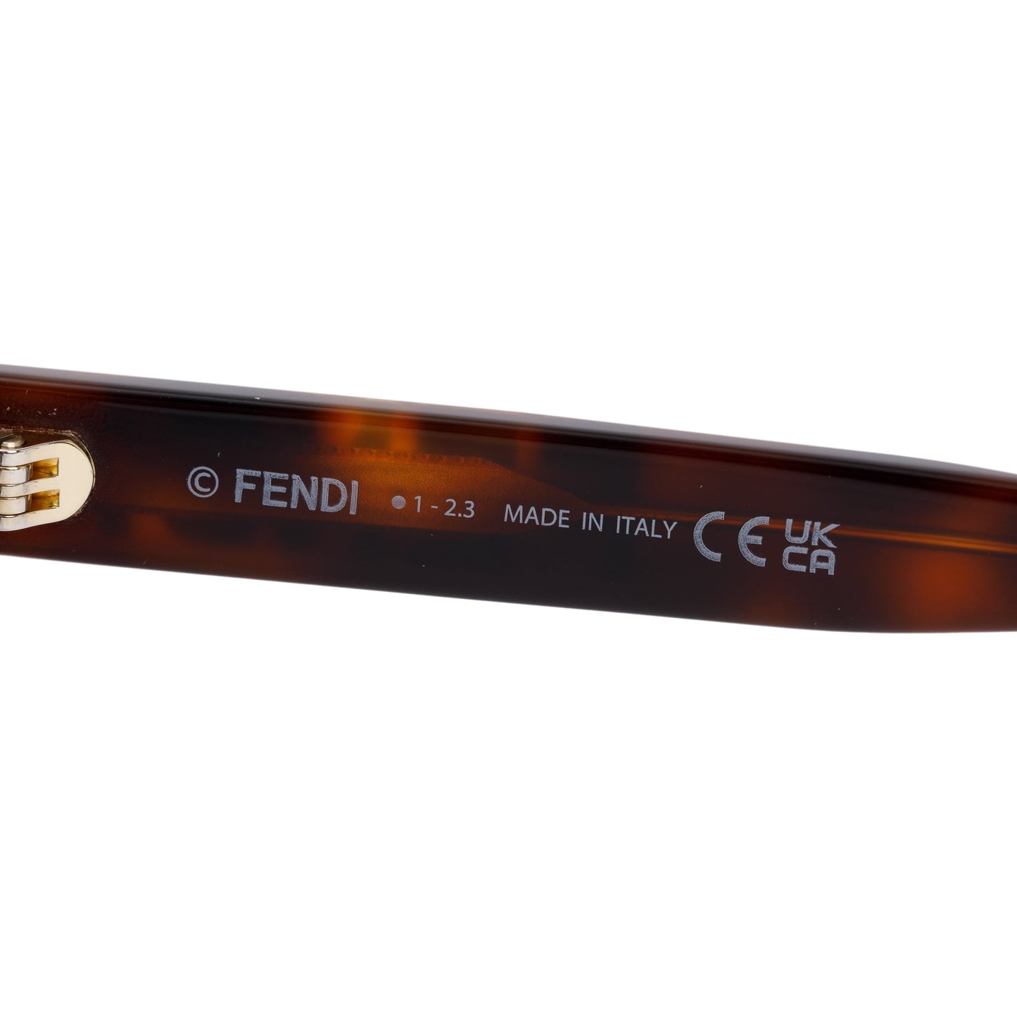 Fendi FE401121 Tortoise Acetate Lettering Square Sunglasses