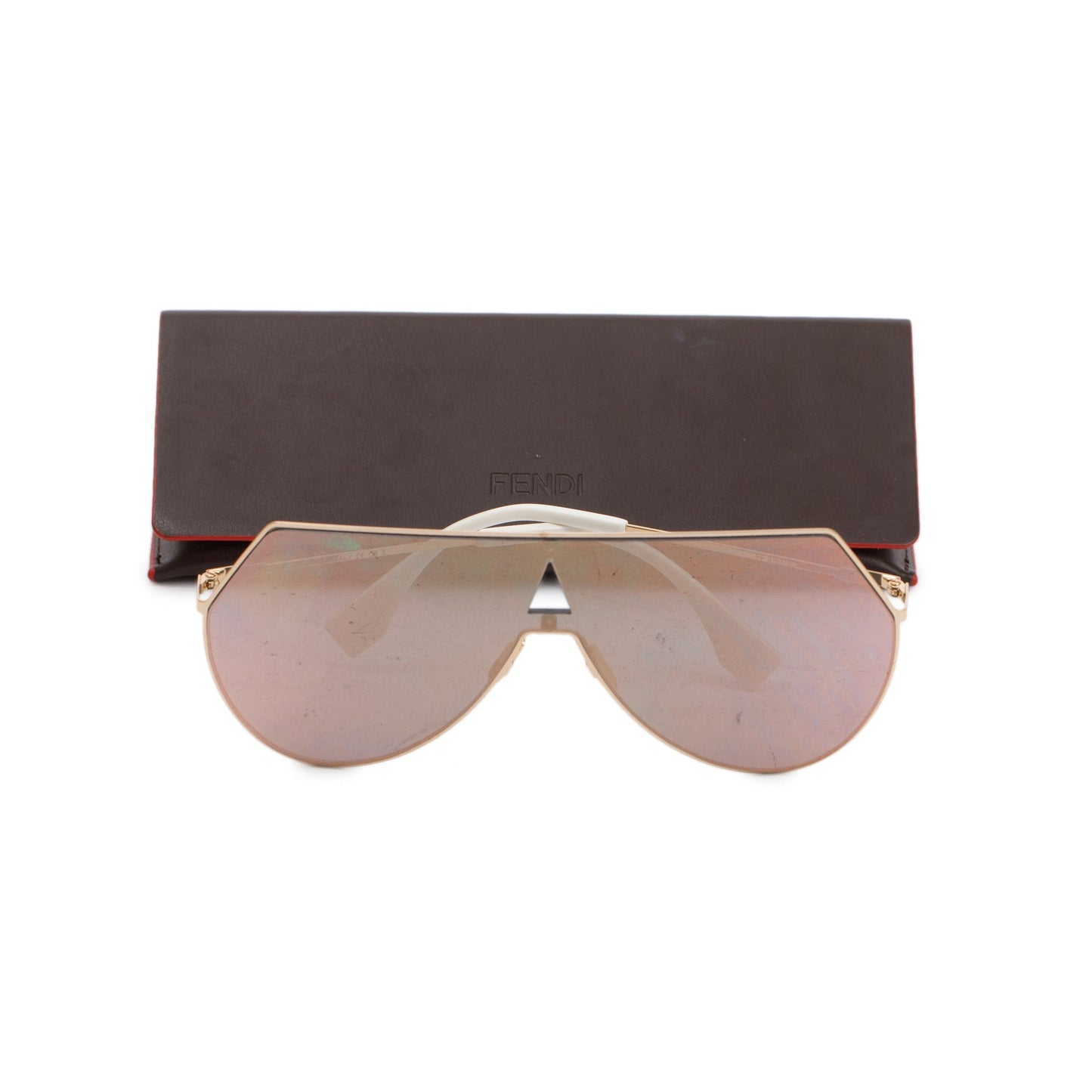 Fendi FF 0913/S Shield Mirrored Sunglasses