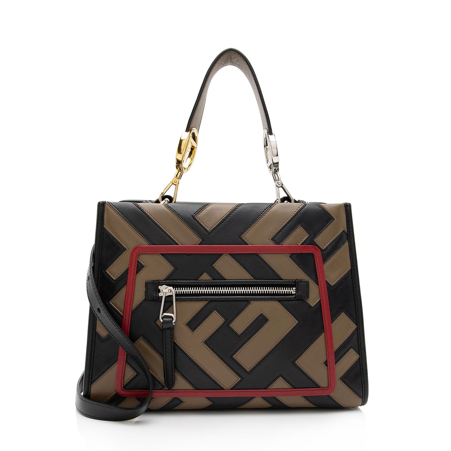 Luxury FendiFF Calfskin Century Runaway Small Tote (SHF-6Kw03X)