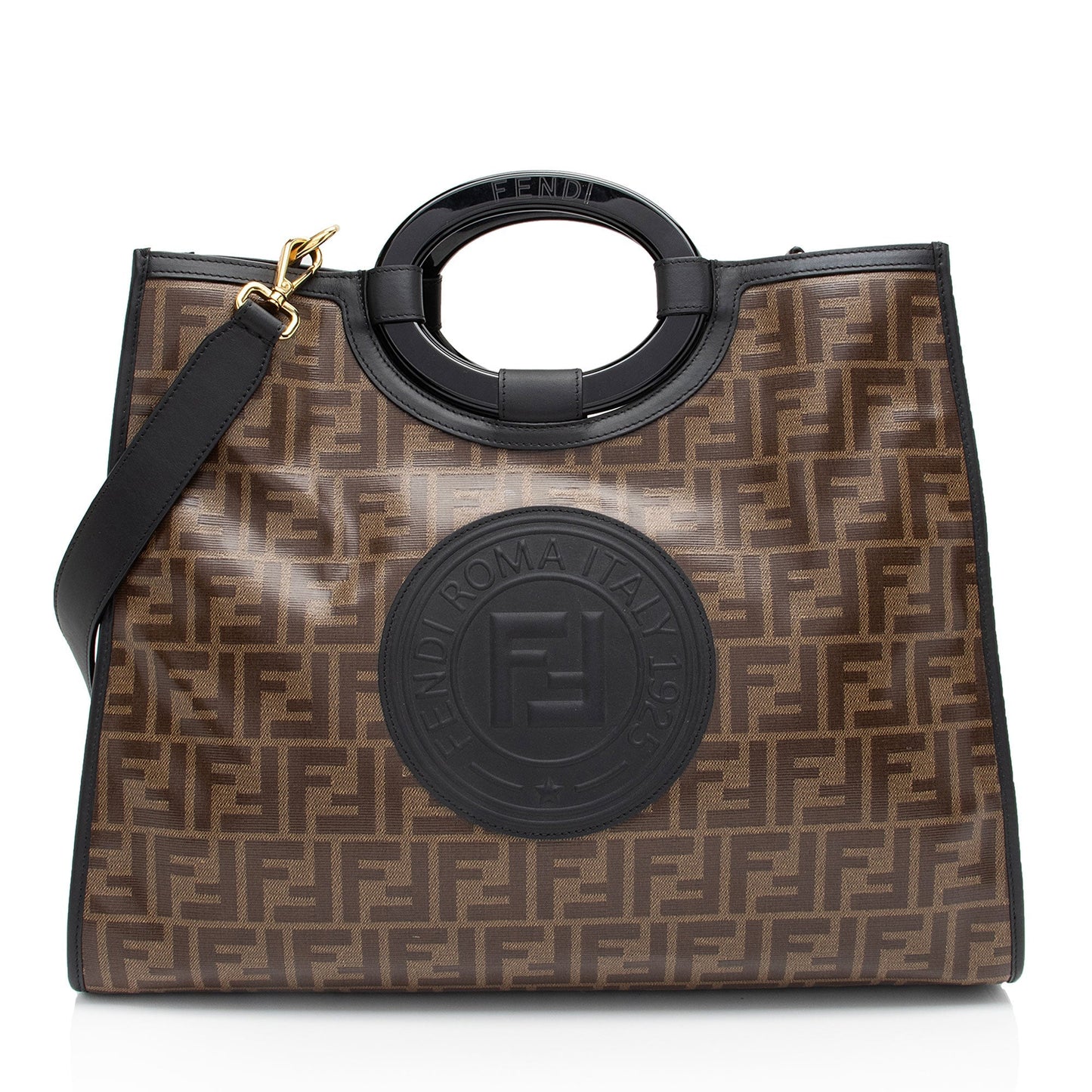 Luxury FendiFF Coated Canvas 1974 Runaway Shopper Tote (SHF-tIEaHe)